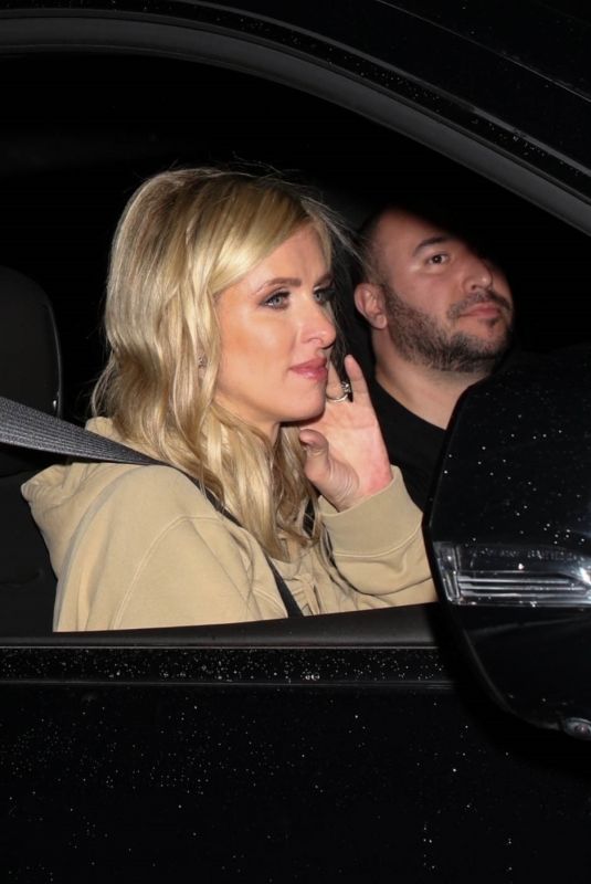 PARIS, NICKY and KATHY HILTON Leaves Jeff Bezos’ 60th Birthday Partyin Beverly Hills 01/21/2024