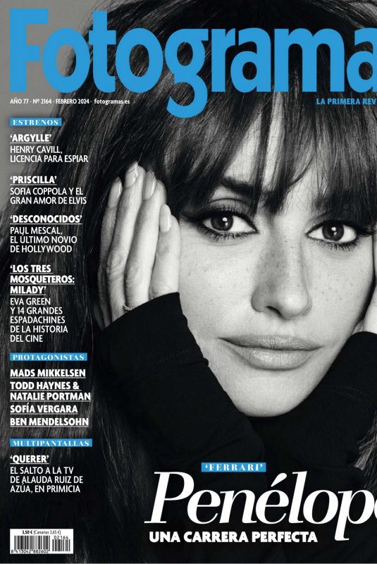 PENELOPE CRUZ in Fotogramas Magazine, February 2024