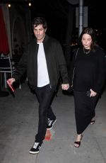Pregnant ASHLEY BENSON and Brandon Davis on a Date Night at Cipriani in Beverly Hills 01/10/2024