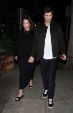 Pregnant ASHLEY BENSON and Brandon Davis on a Date Night at Cipriani in Beverly Hills 01/10/2024