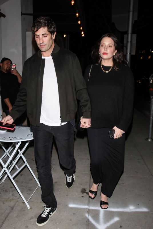 Pregnant ASHLEY BENSON and Brandon Davis on a Date Night at Cipriani in Beverly Hills 01/10/2024