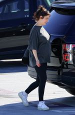 Pregnant ASHLEY BENSON at a Parking Lot in Los Angeles 01/23/2024