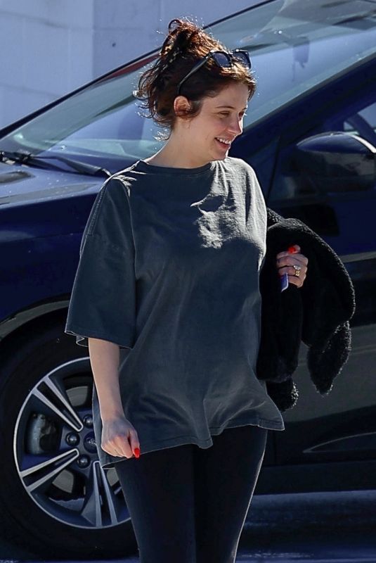 Pregnant ASHLEY BENSON at a Parking Lot in Los Angeles 01/23/2024