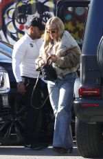 Pregnant HILARY DUFF Out for Lunch at Petit Trios in Los Angeles 01/25/2024