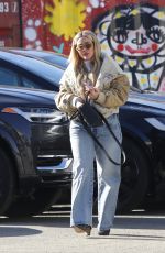 Pregnant HILARY DUFF Out for Lunch at Petit Trios in Los Angeles 01/25/2024