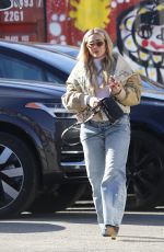 Pregnant HILARY DUFF Out for Lunch at Petit Trios in Los Angeles 01/25/2024