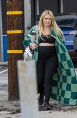 Pregnant HILARY DUFF Raking Her Daughter to Dance Class in Los Angeles 01/24/2024