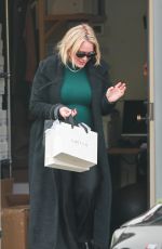 Pregnant HILARY DUFF Shopping at The Glen Centre in Los Angeles 01/19/2024