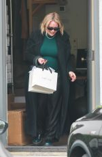 Pregnant HILARY DUFF Shopping at The Glen Centre in Los Angeles 01/19/2024