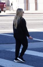 Pregnant HILRY DUFF in Baggy Black Sweatsuit Out in Studio City 01/26/2024
