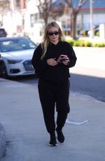 Pregnant HILRY DUFF in Baggy Black Sweatsuit Out in Studio City 01/26/2024