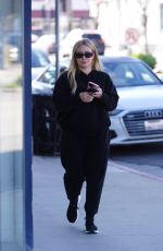 Pregnant HILRY DUFF in Baggy Black Sweatsuit Out in Studio City 01/26/2024