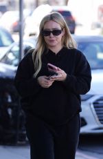 Pregnant HILRY DUFF in Baggy Black Sweatsuit Out in Studio City 01/26/2024