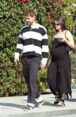Pregnant NATALIE JOY and Nick Viall Out for Lunch at Marco Polo in Los Angeles 01/27/2024