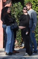 Pregnant NATALIE JOY Out for Lunch with Friends at Great White in West Hollywood 01/12/2024