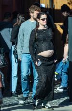 Pregnant NATALIE JOY Out for Lunch with Friends at Great White in West Hollywood 01/12/2024