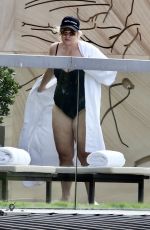 REBEL WILSON in Swimsuit at a Pool at Her Hotel in Sydney 01/05/2024