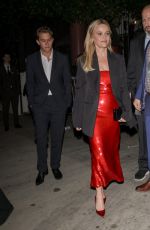 REESE WITHERSPOON Leaves Vanity Fair Pre-golden Globe Party at Bar Marmont in Los Angeles 01/06/2024