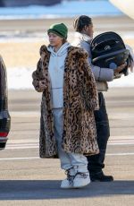 RIHANNA and ASAP Rocky Embark on a Flight from Aspen 01/03/2024