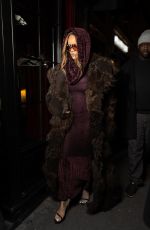 RIHANNA Arrives at Cesar Restaurant in Paris 01/27/2024