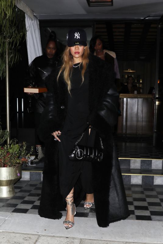 RIHANNA Leaves Bird Streets Club in West Hollywood 01/15/2024