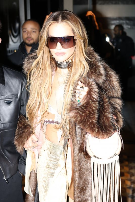 RITA ORA and George Tabor-King Leaves Their Hotel in Paris 01/20/2024