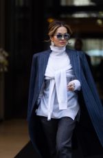 RITA ORA Heading to Dior Fashion Show in Paris 01/19/2024
