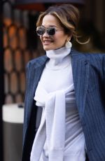 RITA ORA Heading to Dior Fashion Show in Paris 01/19/2024