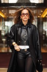 RITA ORA Out Shopping Around Rue Saint-Honore in Paris 01/21/2024