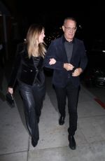 RITA WILSON and Tom Hanks Leaves Mr Chow in Beverly Hills 01/14/2024