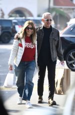RITA WILSON and Tom Hanks Shopping and Having Lunch at Brentwood Country Mart 01/15/2024