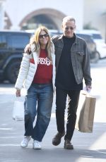RITA WILSON and Tom Hanks Shopping and Having Lunch at Brentwood Country Mart 01/15/2024