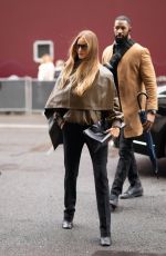 ROSIE HUNTINGTON-WHITELEY Arrives at Costes Restaurant in Paris 01/25/2024