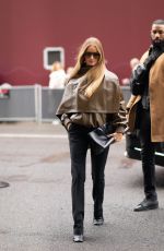 ROSIE HUNTINGTON-WHITELEY Arrives at Costes Restaurant in Paris 01/25/2024
