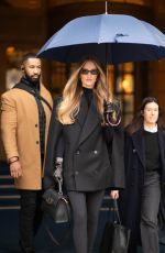 ROSIE HUNTINGTON-WHITELEY Leaves Ritz Hotel in Paris 01/24/2024