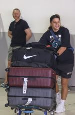 SAM KERR and KRISTIE MEWIS Arrives in Australia 12/27/2023