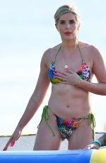SARAH JAYNE DUNN in Bikini at a Beach in Barbados 01/04/2024