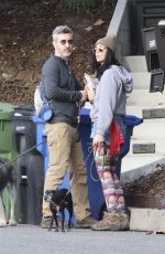 SARAH SILVERMAN and Rory Albanese Collected Her Mail and Walk with Their Dogs in Los Feliz 01/02/2024