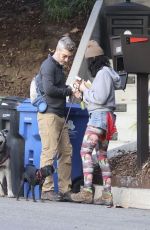 SARAH SILVERMAN and Rory Albanese Collected Her Mail and Walk with Their Dogs in Los Feliz 01/02/2024