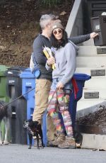 SARAH SILVERMAN and Rory Albanese Collected Her Mail and Walk with Their Dogs in Los Feliz 01/02/2024