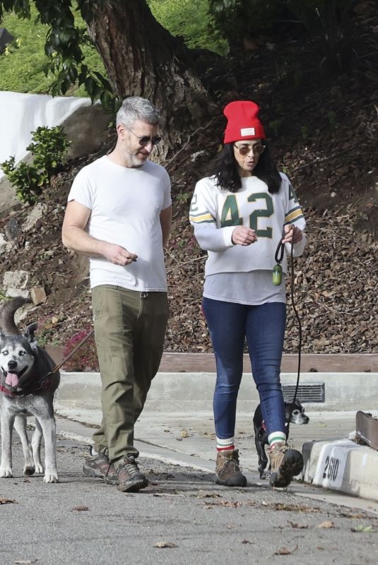 SARAH SILVERMAN and Rory Albanese Out with Their Dogs in Los Angeles 01/23/2024