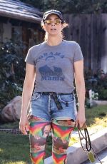 SARAH SILVERMAN Out with Her Dog with a Friend in Los Feliz 01/26/2024