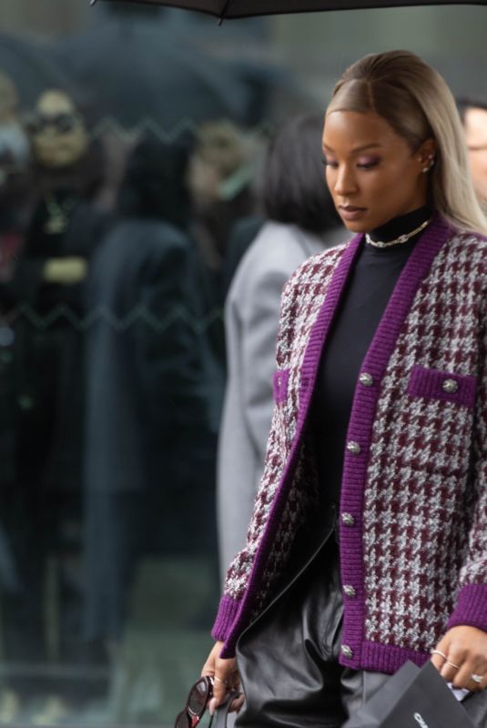 SAVANNAH JAMES Leaves Chanel Fashion Show in Paris 01/23/2024