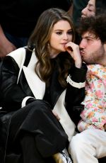 SELENA GOMEZ and Benny Blanco at Lakers vs. Miami Heat Game at Crypto.com Arena in Los Angeles 01/03/2024
