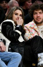 SELENA GOMEZ and Benny Blanco at Lakers vs. Miami Heat Game at Crypto.com Arena in Los Angeles 01/03/2024