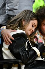 SELENA GOMEZ and Benny Blanco at Lakers vs. Miami Heat Game at Crypto.com Arena in Los Angeles 01/03/2024