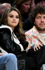 SELENA GOMEZ and Benny Blanco at Lakers vs. Miami Heat Game at Crypto.com Arena in Los Angeles 01/03/2024