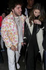 SELENA GOMEZ and Benny Blanco Leaves Lakers vs. Miami Heat Game at Crypto.com Arena in Los Angeles 01/03/2024