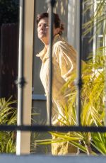 SHERILYN FENN Enjoying a Smoke Outside Her Home in Los Angeles 01/11/2024