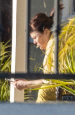 SHERILYN FENN Enjoying a Smoke Outside Her Home in Los Angeles 01/11/2024